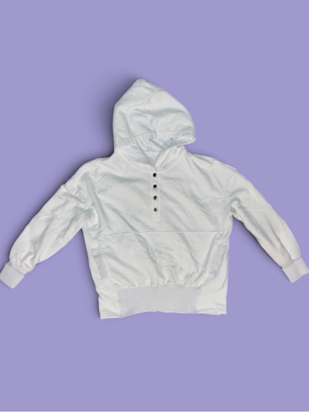 White Hooded Pullover Jacket
